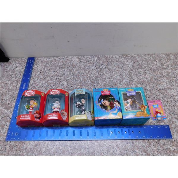 Holiday Christmas Ornaments Lot of 6 Enesco Frosty Disney Santa Claus