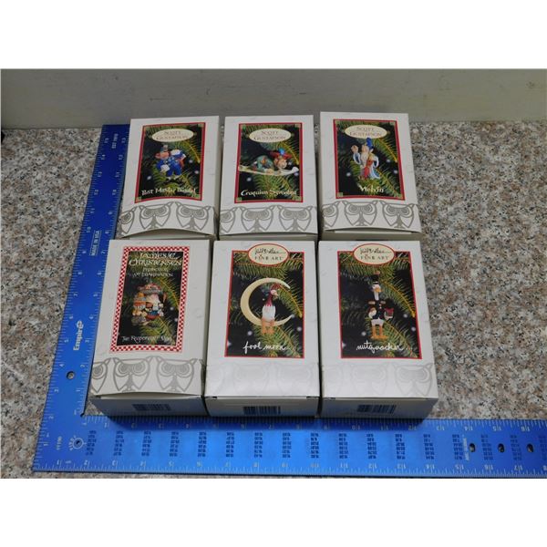 Holiday Christmas Ornaments Lot of 6 Greenwich Workshop Scott Gustafson