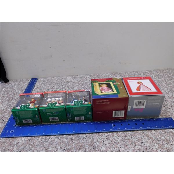 Holiday Christmas Ornaments Lot of 5 Classic Toys Playdoh Cabbage Patch Candyland Etc