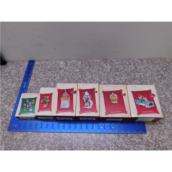 Hallmark Keepsake Holiday Christmas Ornaments Lot of 6 Misc Santa