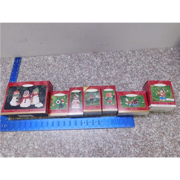 Hallmark Keepsake Holiday Christmas Ornaments Lot of 7 Misc Santa Characters