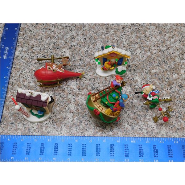 Holiday Christmas Ornaments Lot of 5 Noma Characters