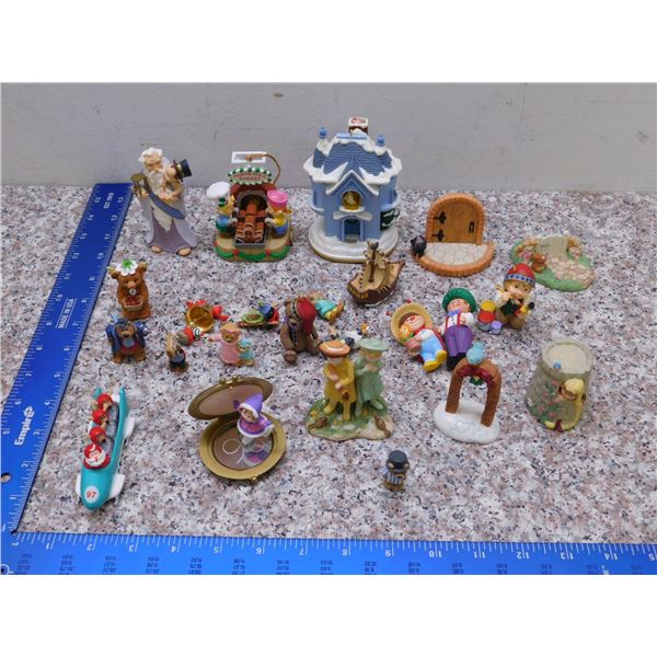 Holiday Christmas Ornaments Figurines Hallmark Decor Lot of 20+
