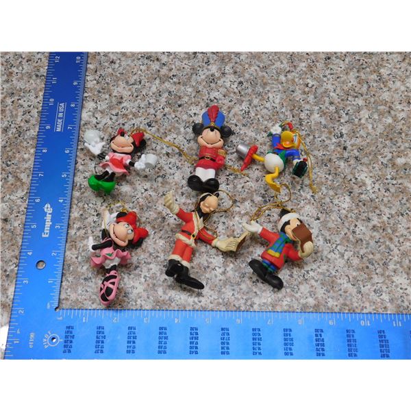 Holiday Christmas Ornaments Lot of 6 Disney Mickey Mouse Donald