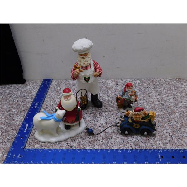 Lot of 4 Santa Claus Giftware Ornaments Christmas Holiday
