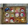 Image 3 : Vintage Christmas Tree Ornaments Lot of 2 Boxes 24 Total Glass Hanging Balls Concave