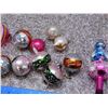 Image 3 : Lot of Vintage Glass Ball Christmas Tree Ornaments and Blown Glass Toppers