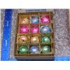Image 2 : Lot of Two Boxes 24 Total Christmas Tree Ornaments Blown Glass and Plastic Vintage