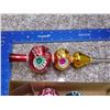 Image 2 : Lot of 2 Vintage Blown Glass Christmas Ornament Tree Topper Red/Gold and Pink/Blue