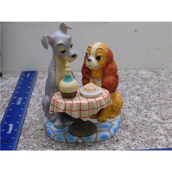 Lady & The Tramp Disney Figurine Giftware Porcelain Bisque
