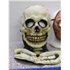 Image 2 : Lot of Two Halloween Plastic Rubber Masks Sketelon Fleshy Face