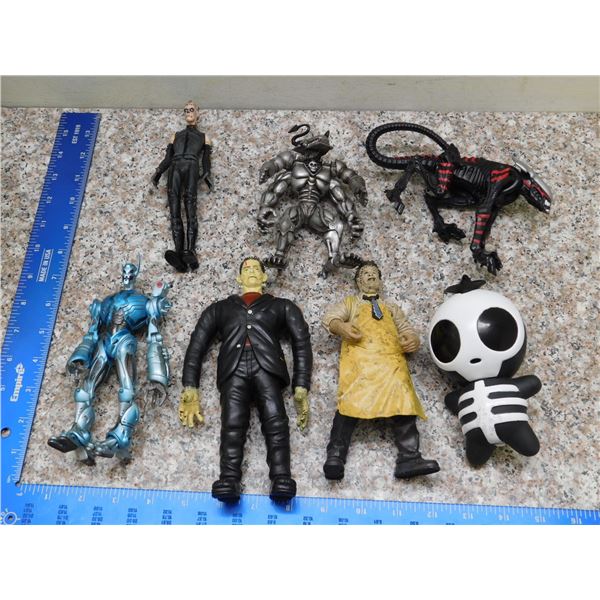Horror Action Figures Alien Metal Gear Solid Evil Skeleton Ultron Frankenstein Leatherface