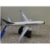 Image 1 : Boeing 737-800 Westjet Wooden Model Airplane With Stand Travel Agency approx 18" x 15"