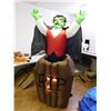 Image 1 : Large Inflatable Lawn Ornament Halloween Dracula in a Tombstone Motion Lights 6ft