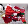 Image 1 : Lot of Santa Stockings Santa Noel Hat Santa Plush