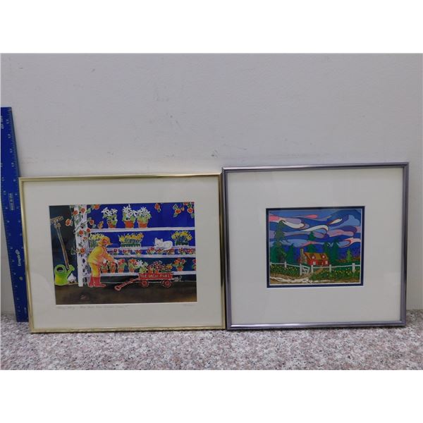 Pair of Art Prints Michael Tickner A Rush Of Spring and Vivian Green How Does Your Garden Grow