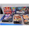 Image 1 : Lot of 5 Classic Board Games Jenga Monopoly Risk Clue