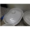 Image 5 : Lot of 7 Corningware White Baking Dishes 3 With Lids Ramekin