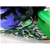 Image 3 : Bin of Misc Halloween Decor Items Bowl Spider Webs Witch Hat Pumpkin Carving Set