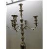 Image 4 : 2 Large (41" high) Silvertone Candelabras