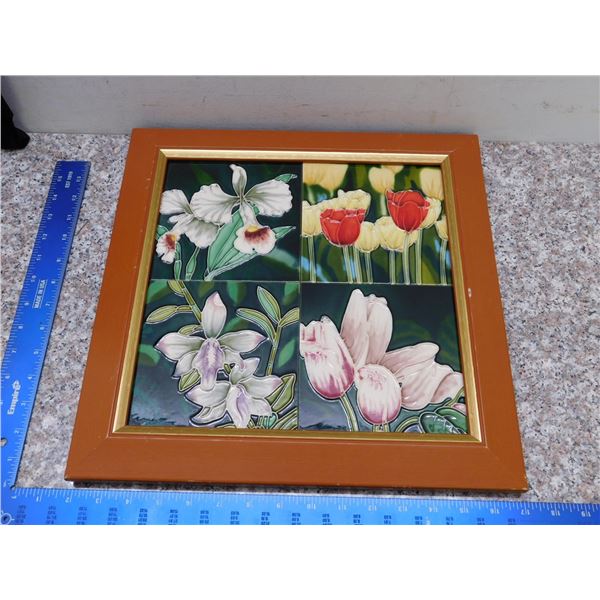 Framed Flower Tiles