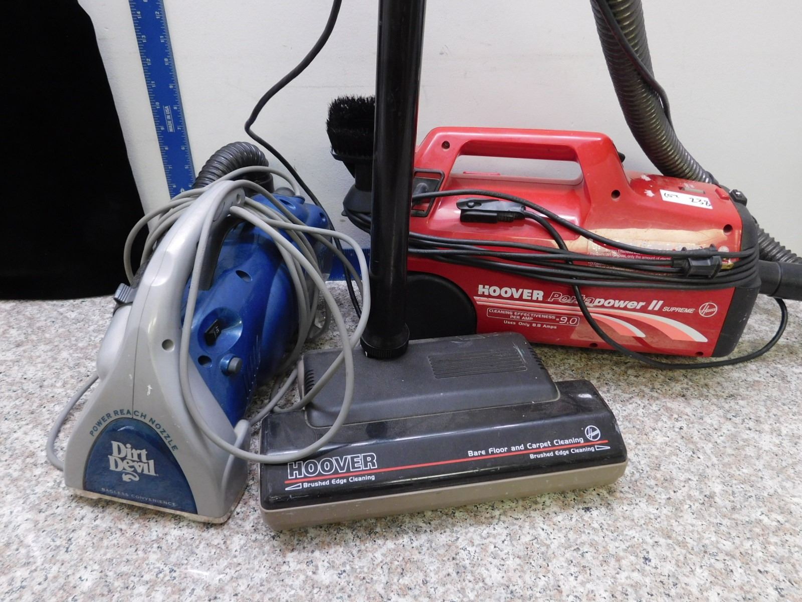 Lot of 2 Hoover & Dirt Devil Vacuums