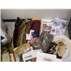 Image 3 : Bin of Crafting Supplies, Patterns, Fabric, Tassels, Stuffing, Bin Included