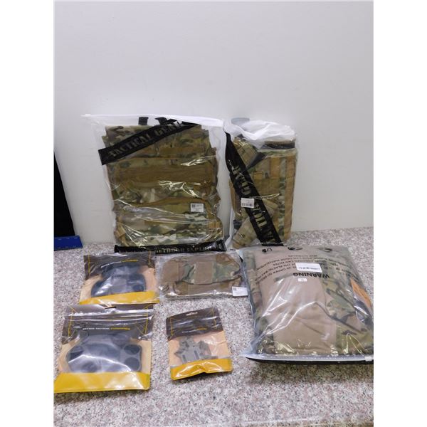 Lot of Paintball Tactical Camouflaged Gear Clothing Accessories Vest Helmet Cover Etc