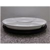 Image 2 : Signature Housewares Black & White Lazy Susan Serving Set