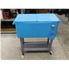 Image 1 : Vintage Style Blue Cooler on Wheels