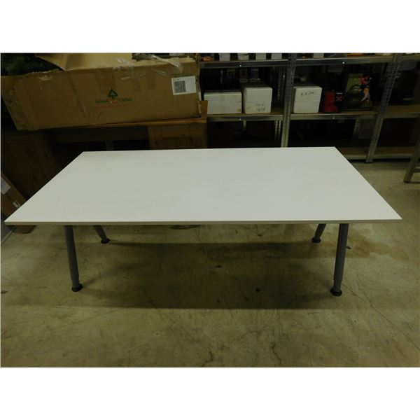 White Drafting Table Desk Low Height 63"W x 31"L x 24"H