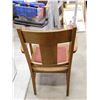 Image 3 : Mission-Oak Arts & Crafts Dining Chair Red Upholstery Wooden Frame