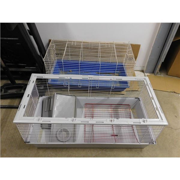 Two Large Rodent Animal Cages Used 47" x 23" x 20" and 41" x 20" x 20"