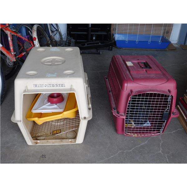 Two Medium to Large Dog Carriers With Extra Supplies