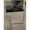 Image 1 : Modern Chrome Black Side Table 20" x 20" x 25"