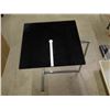Image 3 : Modern Chrome Black Side Table 20" x 20" x 25"