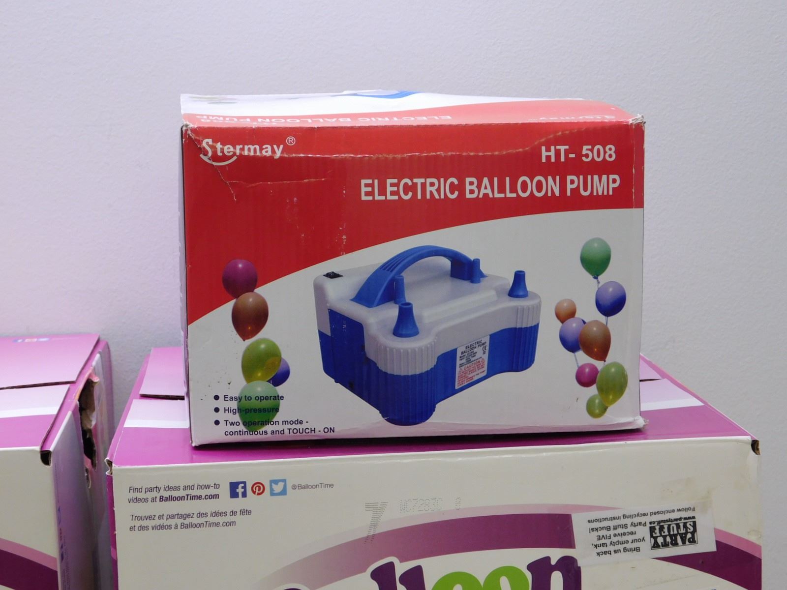 Electric Balloon Pump and Helium Tanks 1 New 1 Used