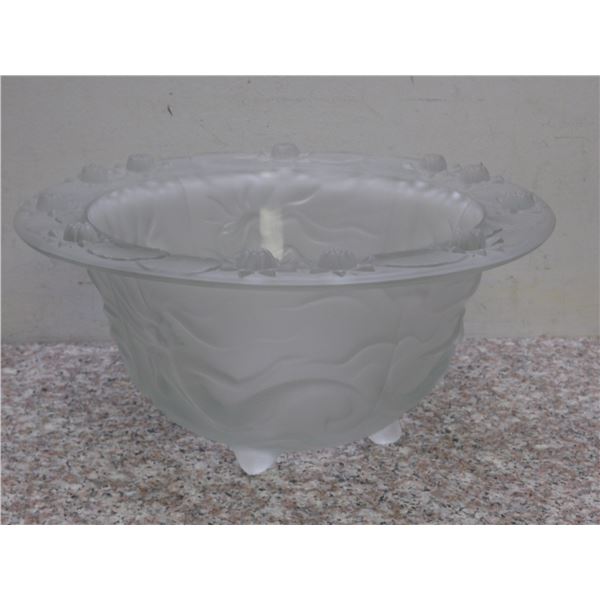 Mermaid Frosted Glass Fruit Bowl