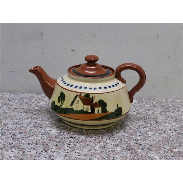 Torquay Teapot Town House Painted England Watcombe