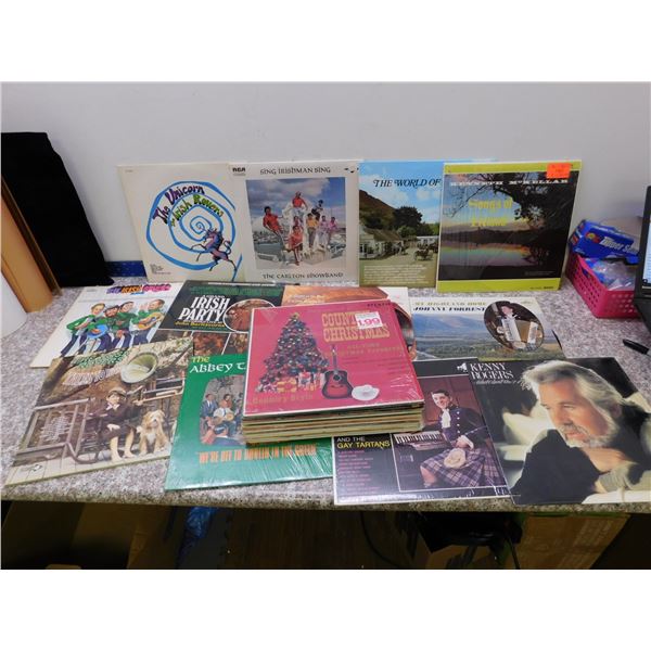 Lot of 28 Country Music Records LPs and Folk Irish Dance Music