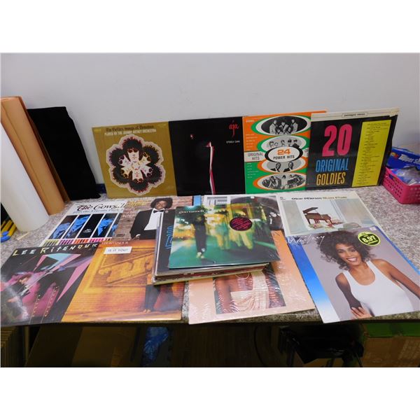 Lot of 22 Pop Rock R& B Michael Jackson Whitney Houston Records LPs