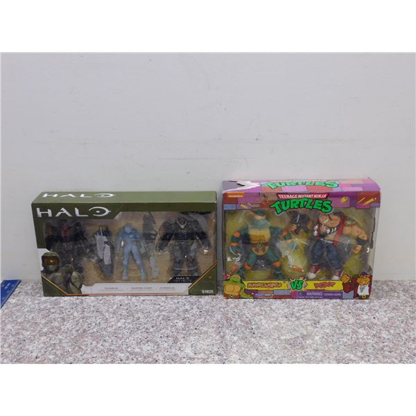 Lot Of 2 TMNT Michelangelo And Bebop 2 Pack And Halo Infinite Figure Pack lot-of-2-tmnt-michelangelo-and-bebop-2-pack-and-halo-infinite-figure-pack