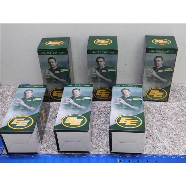 Lot of 6 Edmonton Elks Bobble Heads 2019 Trevor Harris