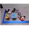 Image 1 : Lot of 6 Vintage Mickey Mouse Containers Tins Wallet
