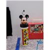 Image 2 : Lot of 4 Vintage Mickey Mouse Drink Sippy Cups and Lunch Box Plastic Disney World