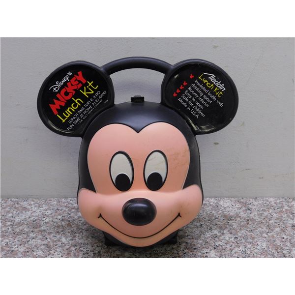 Vintage Mickey Mouse Lunch Kit Aladdin Head Figural