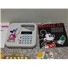 Image 5 : Vintage Lot of 4 Mickey Mouse Disney Calculator, Light Switch Cover and Pens