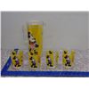 Image 1 : Vintage Mickey Mouse Juice Pitcher Set With Cups Disney Plastic