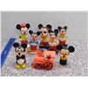 Image 1 : Lot of 8 Vintage Mickey Mouse Squeak Toys Rubber Bath Toy