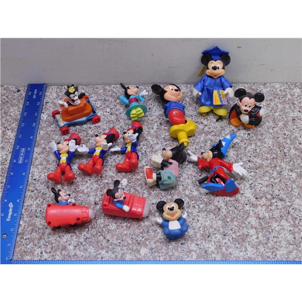 Lot of 13 Mickey Mouse Disney Plastic Toys